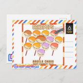 Taper:CakePops Hallo von ELO2025 Feiertagspostkarte (Vorne/Hinten)