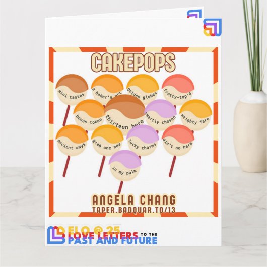 Taper:CakePops Hallo von ELO2025 Karte (Vorderseite)