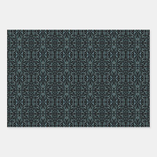 Tapered Outline Shapes Filled With Aquatic Colors Geschenkpapier Set (Vorderseite)