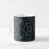 Tapered Outline Shapes Filled With Aquatic Colors Kaffeetasse (Vorderseite Links)