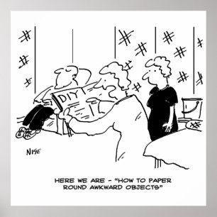 Tapering und Zuhause Decoration Cartoon Poster