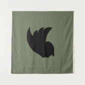 TAPESTRIE - T BIRD DESIGN - GRÜNE/SCHWARZE WANDTEPPICH (Vorderseite (Horizontal))