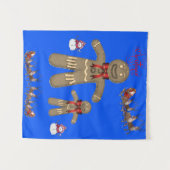 Tapestries Christmas Gingerbread Man Wandteppich (Vorderseite (Horizontal))
