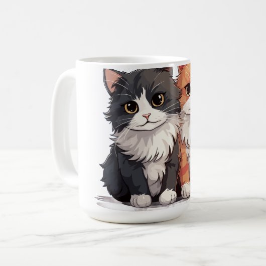Tapestries Funny Cats Wall Art & Décor Kaffeetasse (Vorderseite Links)
