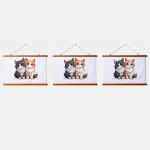 Tapestries Funny Cats Wall Art & Décor Wandteppich Mit Holzrahmen