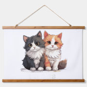 Tapestries Funny Cats Wall Art & Décor Wandteppich Mit Holzrahmen (Vorderseite 2)