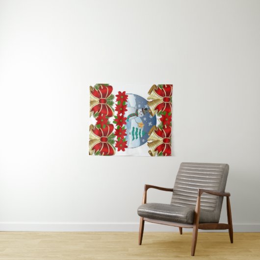 Tapestries Snowman Wandteppich (Beispiel (Horizontal))