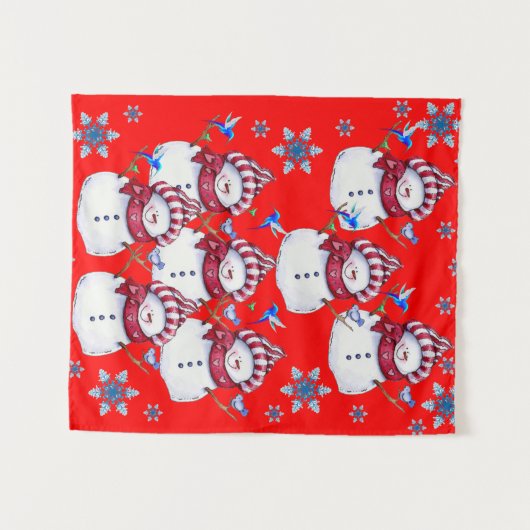 Tapestries Snowman Wandteppich (Vorderseite (Horizontal))