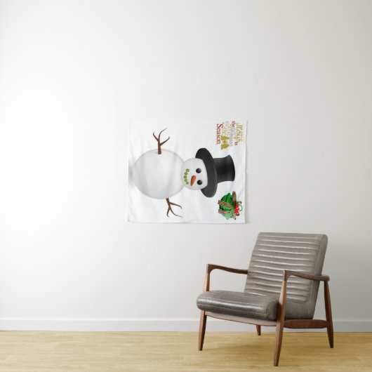 Tapestries Snowman Wandteppich (Beispiel (Horizontal))