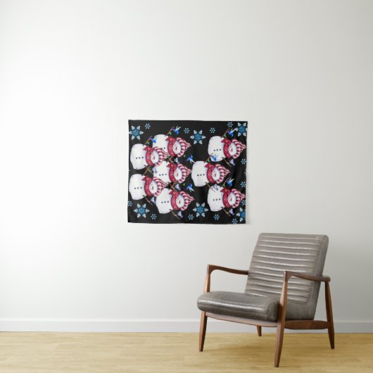 Tapestries Snowman Wandteppich (Beispiel (Horizontal))