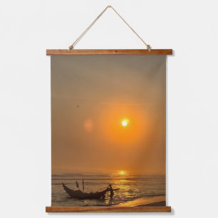 Tapestries Wall Art Décor Beach Wandteppich Mit Holzrahmen