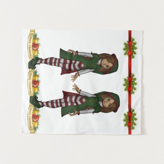 Tapestries Weihnachtself Wandteppich (Vorderseite (Horizontal))