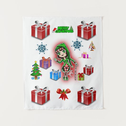 Tapestries Weihnachtself Wandteppich (Vorderseite)