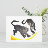 Tapestry 2 Tigers Gibney Zazzle Einladung (Stehend Vorderseite)