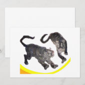 Tapestry 2 Tigers Gibney Zazzle Einladung (Vorne/Hinten)