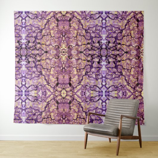 Tapestry Abstrakt Painting, Red-Violet Insight Wandteppich (Beispiel (Horizontal))