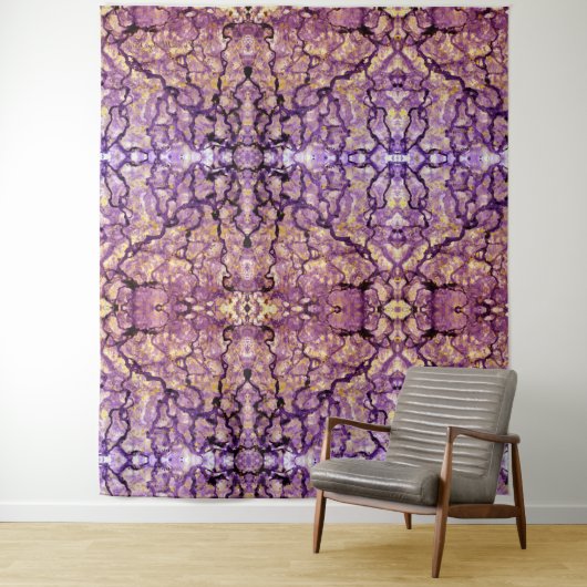 Tapestry Abstrakt Painting, Red-Violet Insight Wandteppich (Beispiel)