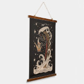 Tapestry Aquarius Celestial Zodiac Art Wandteppich Mit Holzrahmen (Gewinkelt)