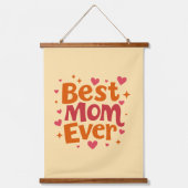 Tapestry "Beste Mutter aller Zeiten" aus Holz Wandteppich Mit Holzrahmen (Vorderseite)