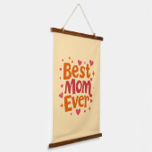 Tapestry "Beste Mutter aller Zeiten" aus Holz Wandteppich Mit Holzrahmen (Gewinkelt)