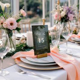 Tapestry Blue Toile Vintage Woodland Table Number Tischnummer