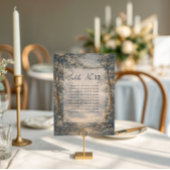 Tapestry Blue Toile wedding table seating chart