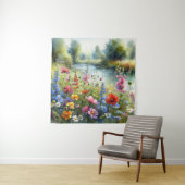 Tapestry Creek Wildblume Waterscape Sommer Blume Wandteppich (Beispiel)