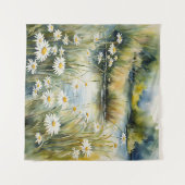 Tapestry Creek Wildblumen Daisies Waterscape Wandteppich (Vorderseite (Horizontal))