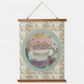 Tapestry - Cup of Flowers Wandteppich Mit Holzrahmen (Vorderseite)