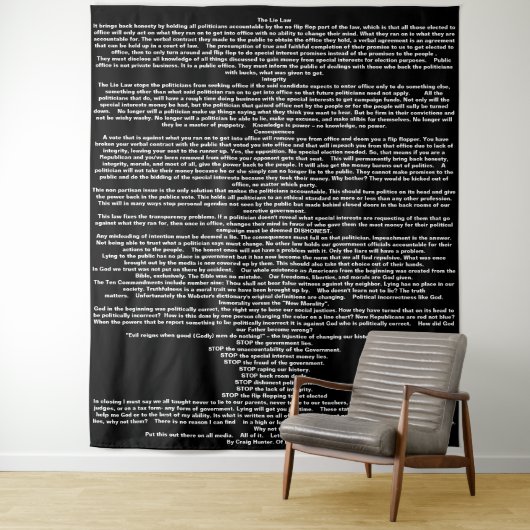 Tapestry, das Liegengesetz Wandteppich (Beispiel)