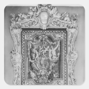 Tapestry des Wappens der französischen Königlichen Quadratischer Aufkleber