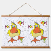 Tapestry Duck Wandteppich Mit Holzrahmen (Vorne)