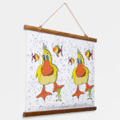 Tapestry Duck Wandteppich Mit Holzrahmen (Gewinkelt)