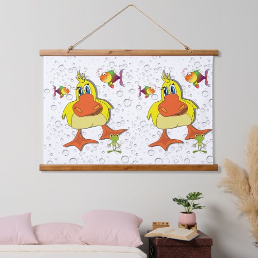 Tapestry Duck Wandteppich Mit Holzrahmen (Schlafzimmer)