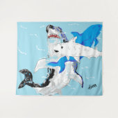 Tapestry : Eine Haiwelt Wandteppich (Vorderseite (Horizontal))