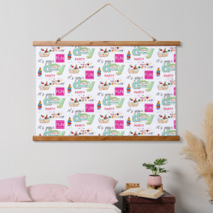Tapestry FUN Cupcake Birthday Wandteppich Mit Holzrahmen
