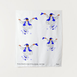 Tapestry: Griechischer Evzon-Tanz Wandteppich