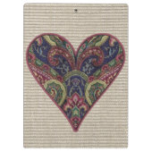 Tapestry Heart Collage Klemmbrett (Rückseite)