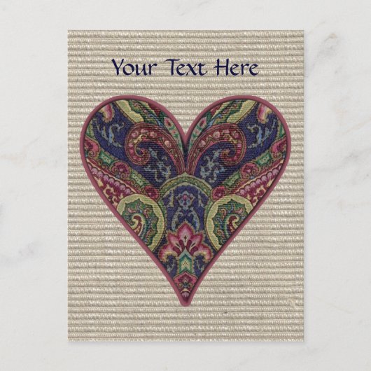 Tapestry Heart Collage Postkarte (Vorderseite)