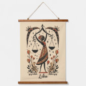 Tapestry Libra Celestial Zodiac Art Wandteppich Mit Holzrahmen (Vorderseite)