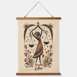 Tapestry Libra Celestial Zodiac Art Wandteppich Mit Holzrahmen