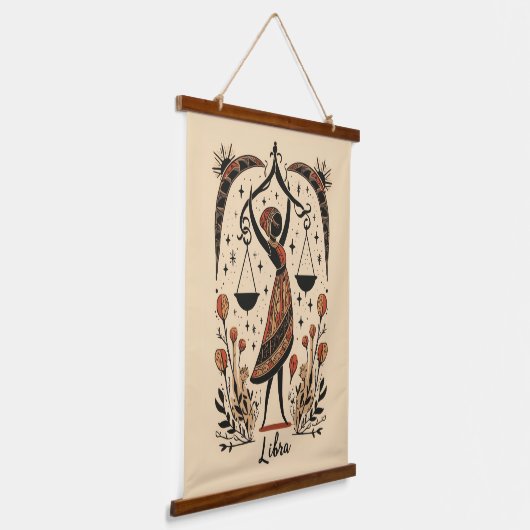 Tapestry Libra Celestial Zodiac Art Wandteppich Mit Holzrahmen (Gewinkelt)