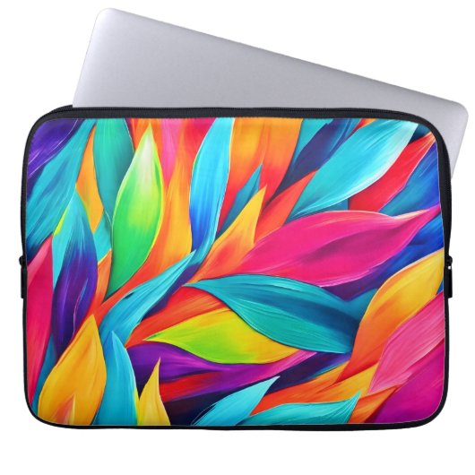 Tapestry-Malerei aus tropischem Leaf Laptopschutzhülle (Vorderseite)
