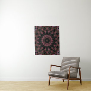 Tapestry Mandala rundes Muster Kaleidoskop Retro Wandteppich