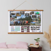 Tapestry of Canoe Trails 2017 Kanadische Reise Wandteppich Mit Holzrahmen (Schlafzimmer)