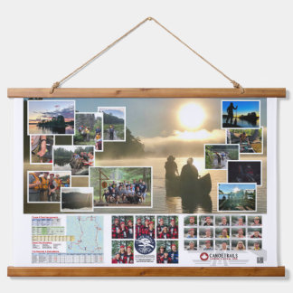 Tapestry of Canoe Trails 2018 Kanadische Reise Wandteppich Mit Holzrahmen