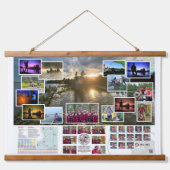 Tapestry of Canoe Trails 2022 Kanadische Reise Wandteppich Mit Holzrahmen (Vorne)