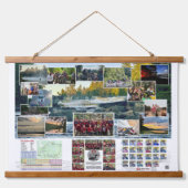 Tapestry of Canoe Trails 2023 Kanadische Reise Wandteppich Mit Holzrahmen (Vorne)