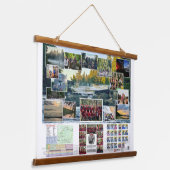 Tapestry of Canoe Trails 2023 Kanadische Reise Wandteppich Mit Holzrahmen (Gewinkelt)