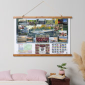 Tapestry of Canoe Trails 2023 Kanadische Reise Wandteppich Mit Holzrahmen (Schlafzimmer)